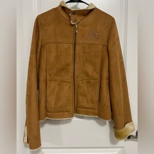 Baby Phat Y2K Faux Suede Shearling Jacket – Size M